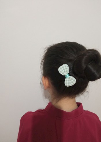 Çok Renkli Puantiyeli Fiyonk Saç Tokaları - Görsel 6