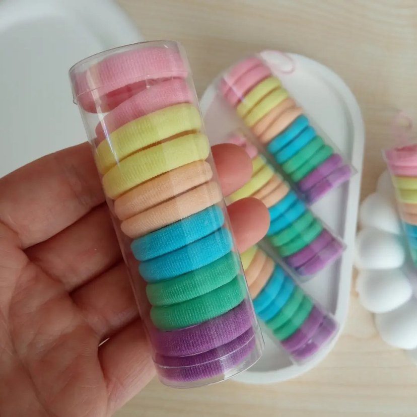 Pastel Renkli Bağlamalı Lastikli Çocuk Saç Tokası - Görsel 2