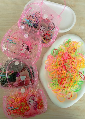 Renkli Elastik Çocuk Saç Tokaları - Görsel 2