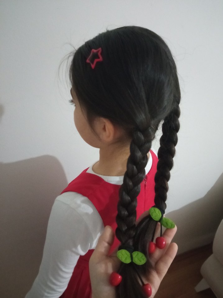 Kirazlı Elastik Çocuk Saç Lastiği - Görsel 3