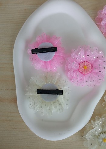 Pastel Renkli Çiçek toka - Görsel 2