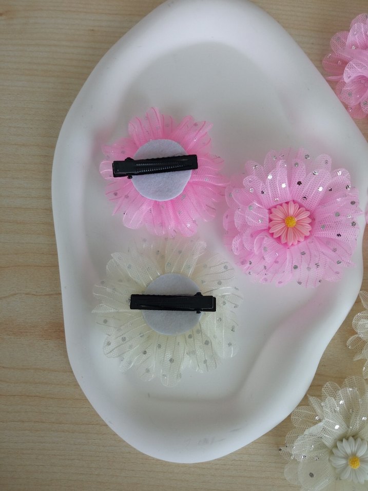 Pastel Renkli Çiçek toka - Görsel 2