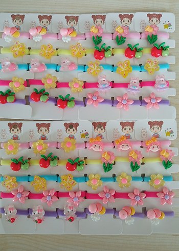 Renkli Elastik Çocuk  lastik toka - Görsel 5