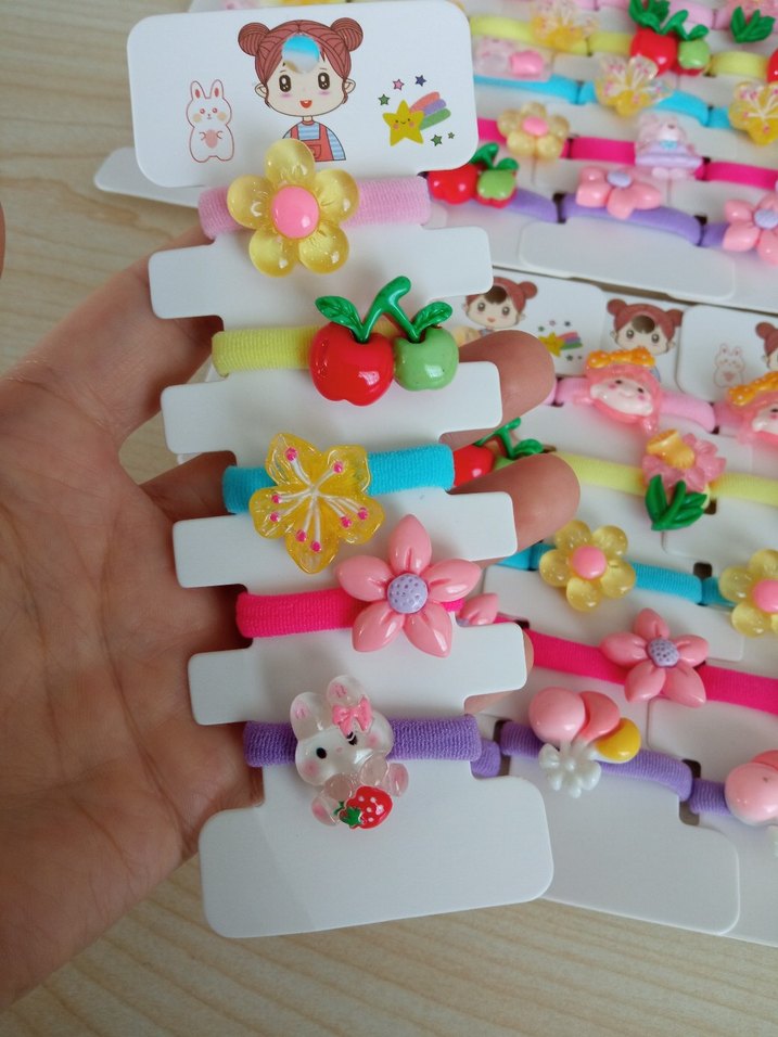 Renkli Elastik Çocuk  lastik toka - Görsel 2