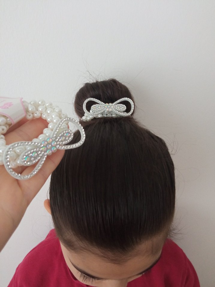 İnci Boncuklu topuz tokası - Görsel 4