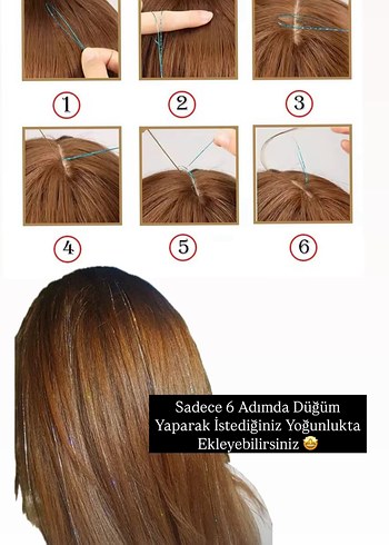 renkli saç tinseli - Görsel 4