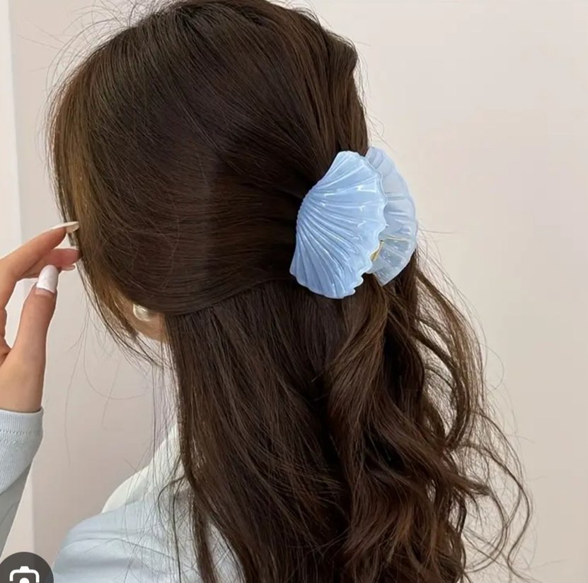 Pastel Renkli Pliseli Deniz Kabuğu Toka - Görsel 4