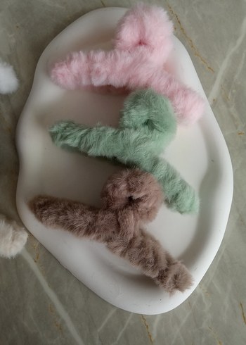 Peluş Detaylı Pastel Renkli Kadın Toka - Görsel 2