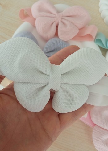 Beden Pastel Renkli Fiyonklu Çocuk Saç Bantları