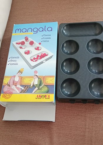 Mangala Zeka Oyunu - Pastel Bordo - Görsel 2