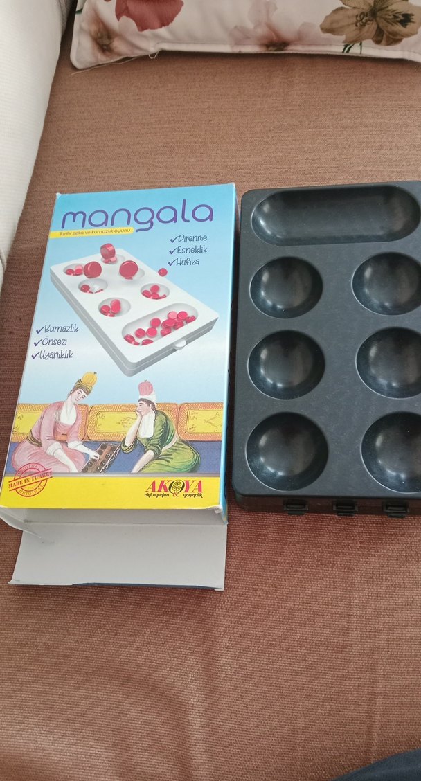 Mangala Zeka Oyunu - Pastel Bordo - Görsel 2