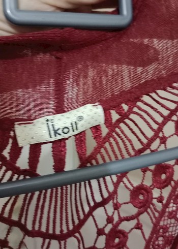 Bordo Bohem Uzun Hamile Tunik - Görsel 5