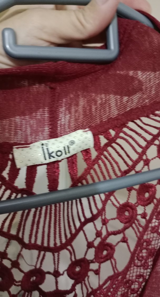 Bordo Bohem Uzun Hamile Tunik - Görsel 5