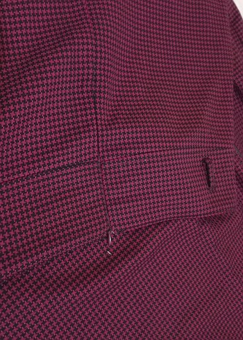 Bordo Düğmeli Uzun Kadın Etek - Görsel 3