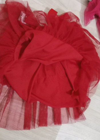 Kız Çocuk Kırmızı Fırfırlı Etek - Görsel 4