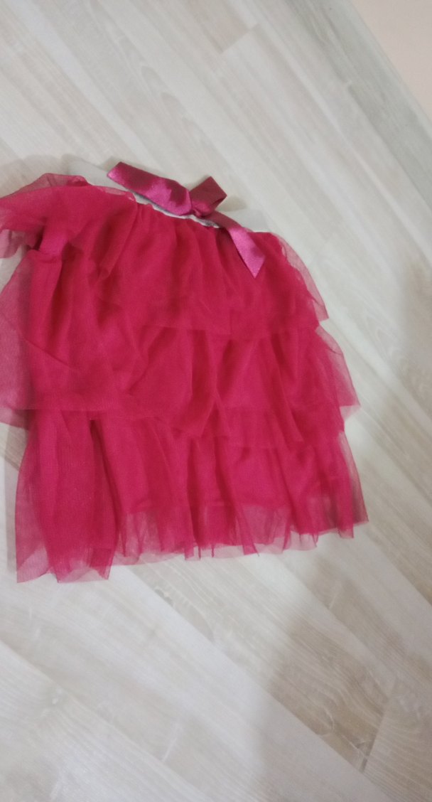 Kız Çocuk Kırmızı Fırfırlı Etek - Görsel 2