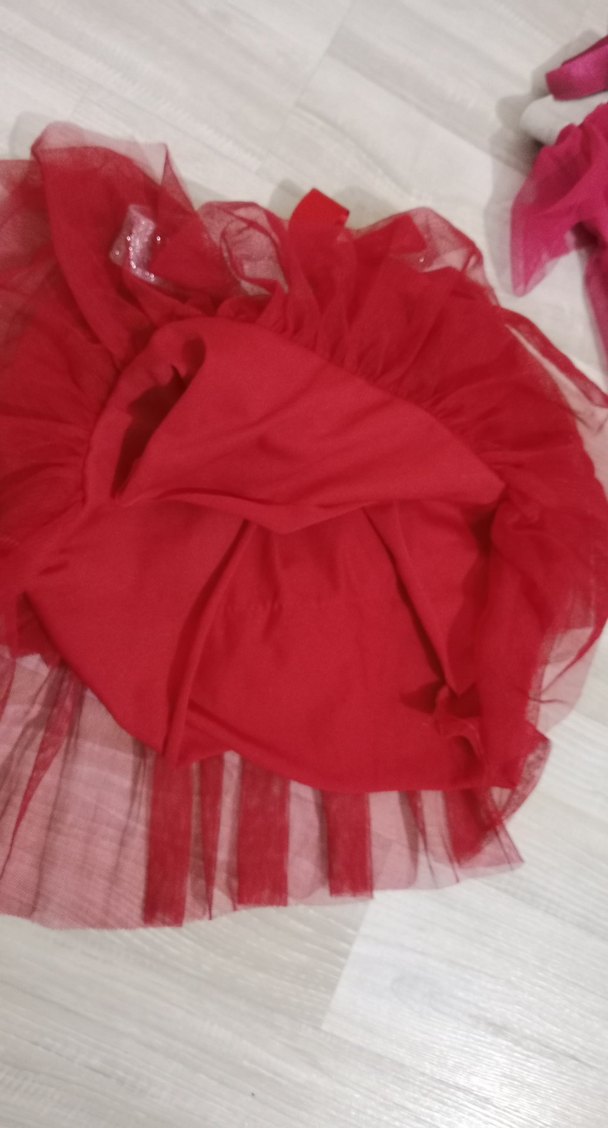 Kız Çocuk Kırmızı Fırfırlı Etek - Görsel 4