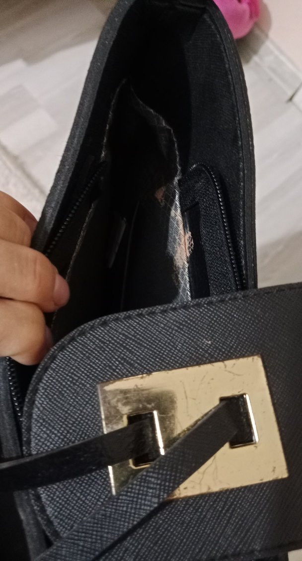 Siyah Deri Kadın Omuz Çantası - Görsel 2