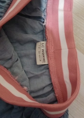 Kız Çocuk Mavi Denim Fırfırlı Etek - Görsel 2