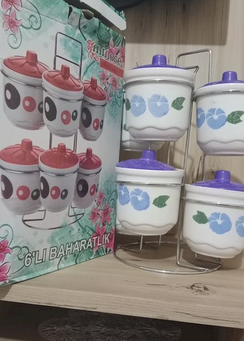 Mor Kapaklı Pastel Mutfak Baharatlık Seti - Görsel 6