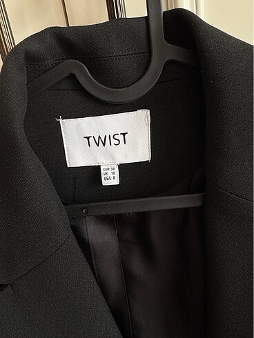 38 Beden siyah Renk Twist crop blazer ceket