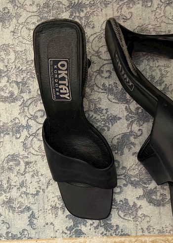 Nine West Lacivert kitten Topuklu Kadın Terlik