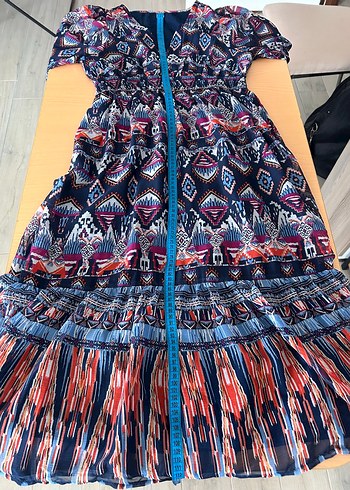 Bohem Çok Renkli Uzun Elbise - Görsel 2