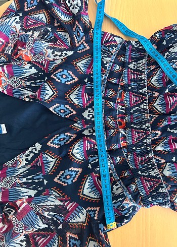 Bohem Çok Renkli Uzun Elbise - Görsel 3