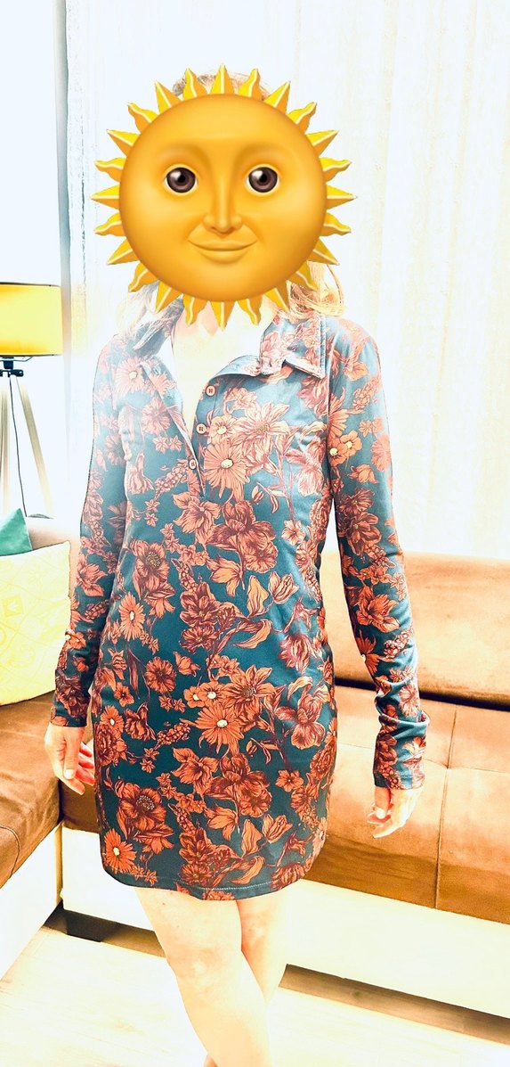 ZARA Çiçek Desenli Uzun Kollu Bohem Elbise - Görsel 2