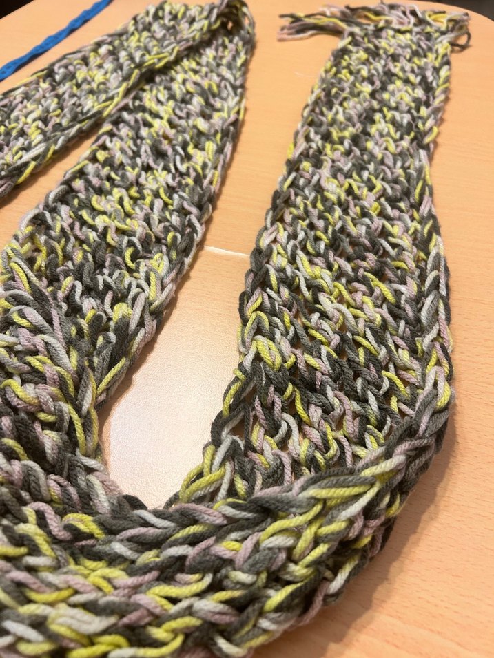 Renkli Örgü Kadın Şal - Görsel 3