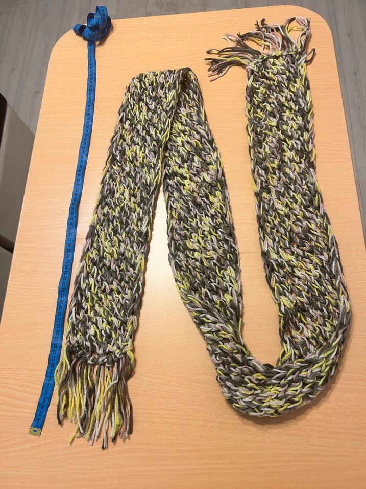 Renkli Örgü Kadın Şal - Görsel 2