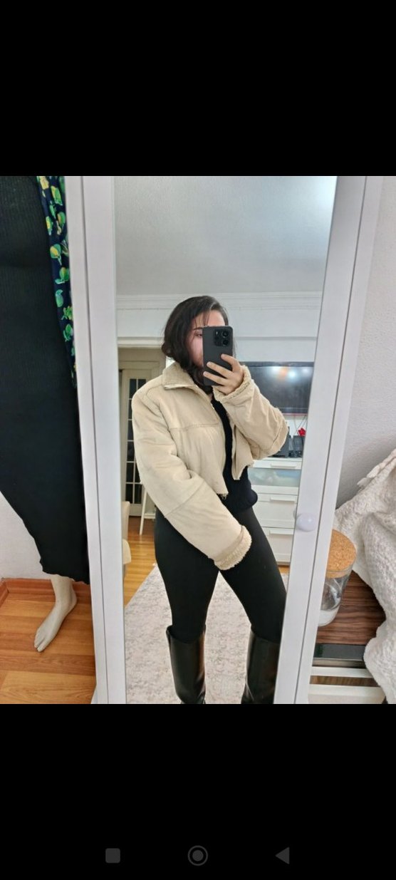 Bej Kadın Kürklü Midi Kışlık Ceket - Görsel 2