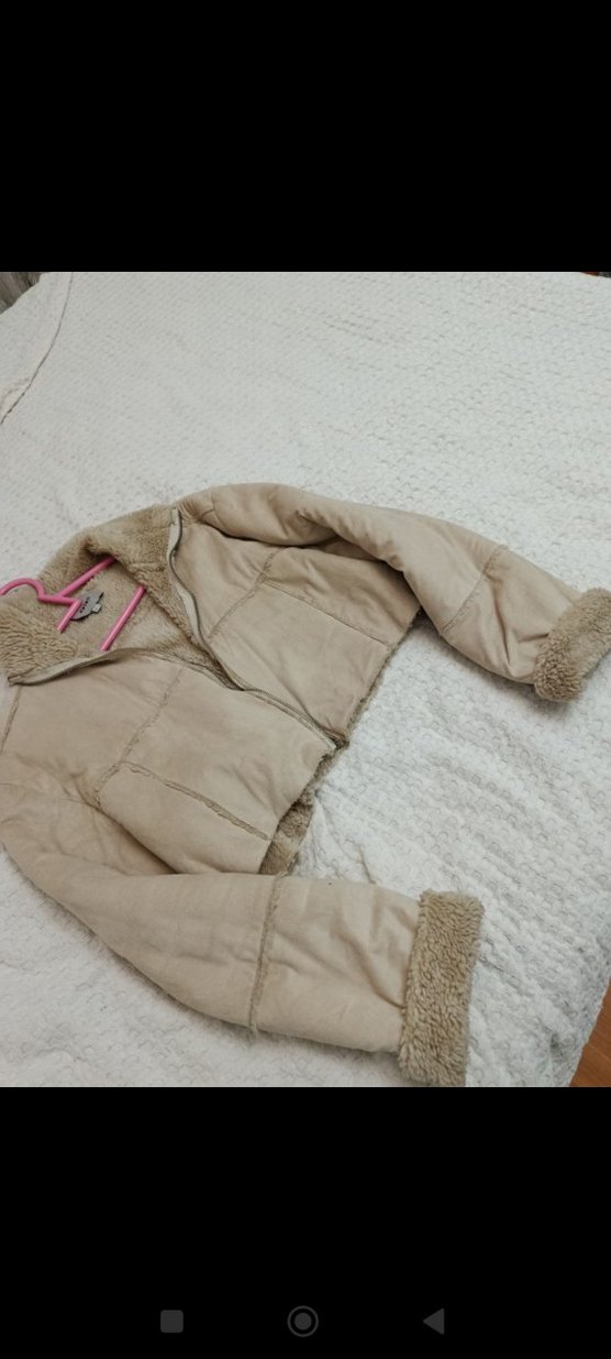 Bej Kadın Kürklü Midi Kışlık Ceket - Görsel 5