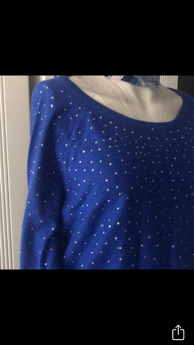 KOTON Mavi Triko Kadın Kazak - Görsel 5