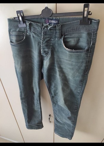 Gri Bol Kesim Erkek Kot Pantolon - Görsel 8