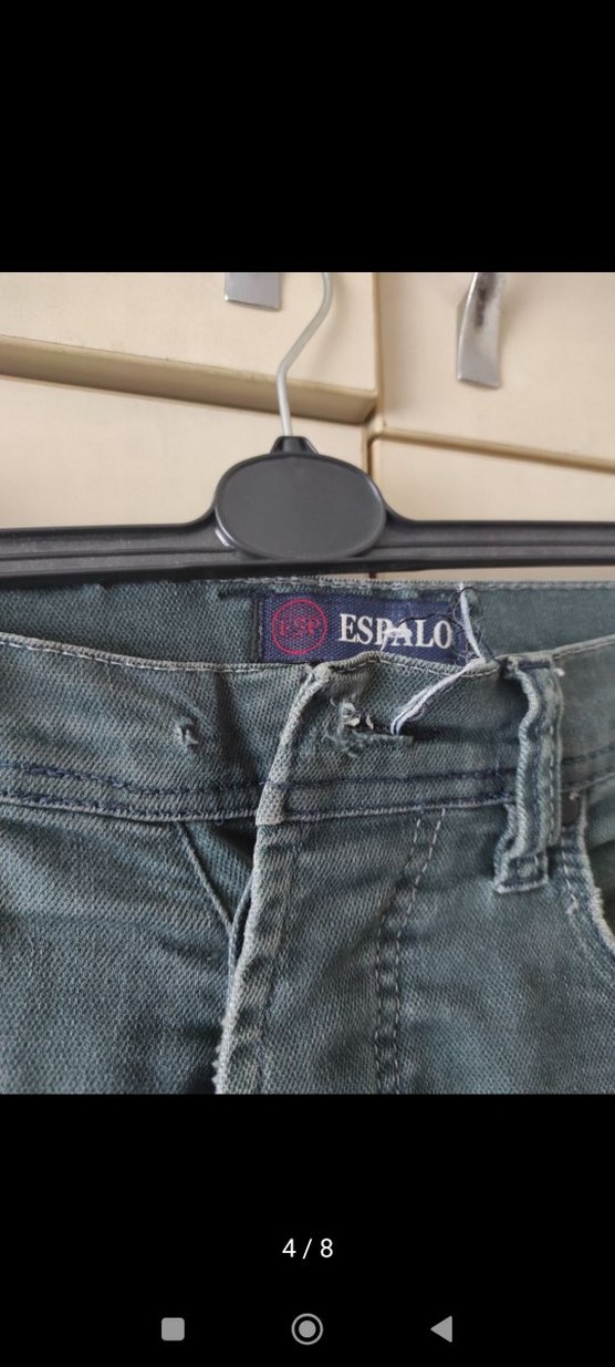 Gri Bol Kesim Erkek Kot Pantolon - Görsel 4