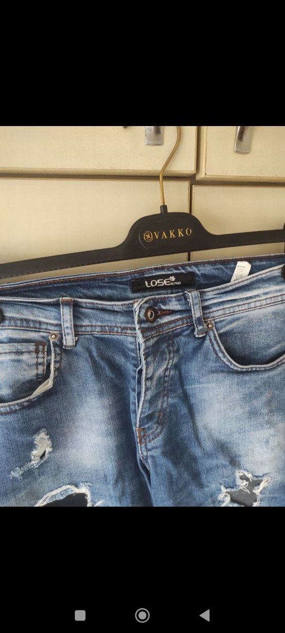 Lose Jeans Erkek Kot Şort - Görsel 5