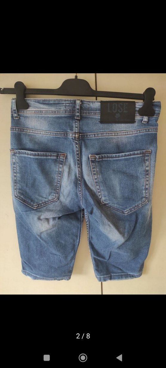 Lose Jeans Erkek Kot Şort - Görsel 2