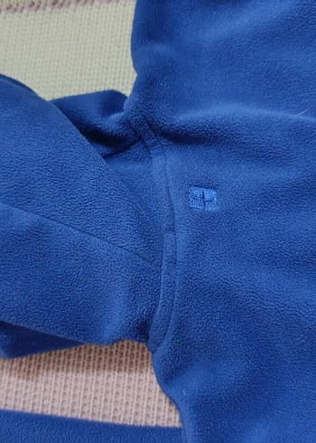Erkek Çocuk Kapüşonlu Mavi Fermuarlı Sweatshirt Polar - Görsel 5