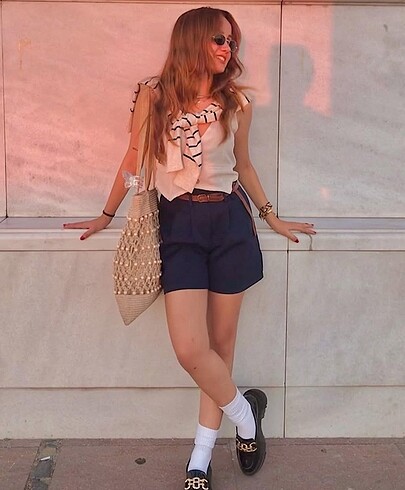 Zara Pileli şort old money