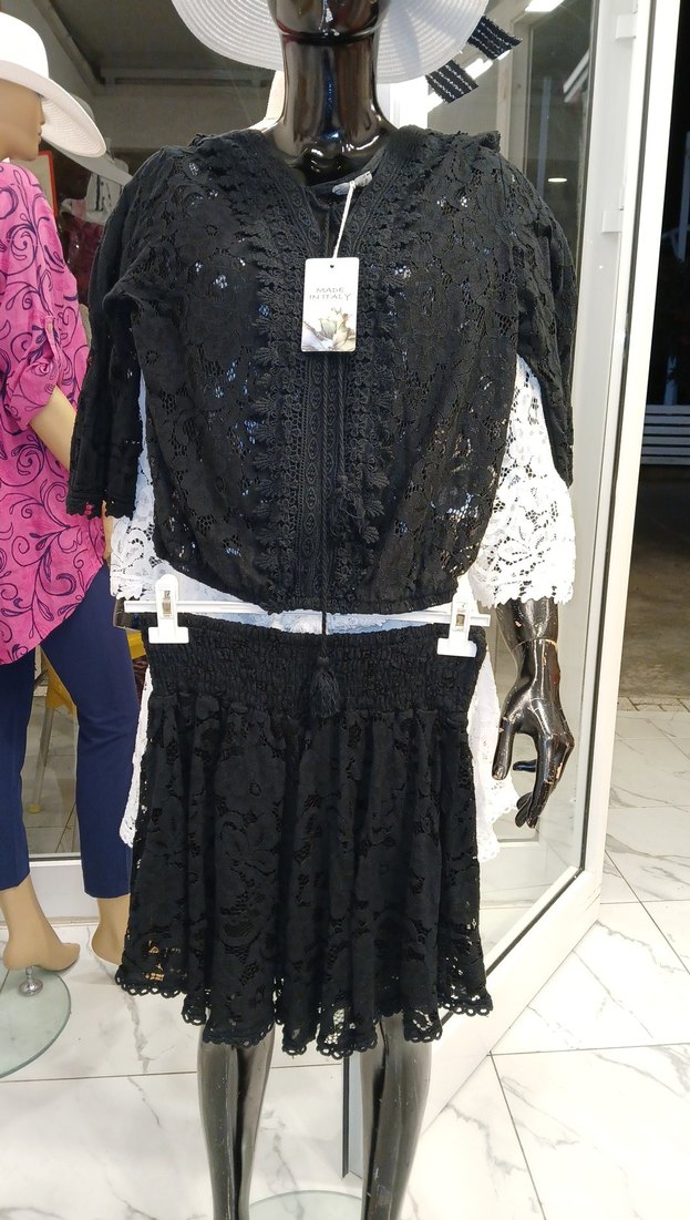 Beyaz Dantelli Bohem Kadın şort takım - Görsel 4