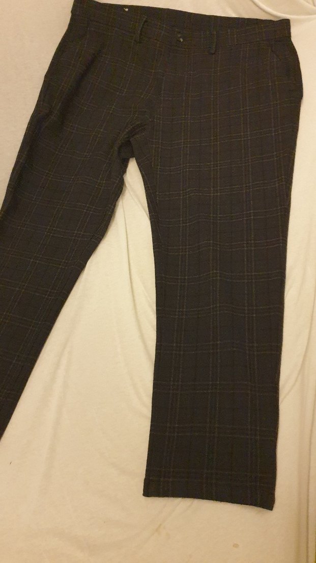 Zara erkek Düğmeli Gri Erkek Regular Fit Pantolon - Görsel 3