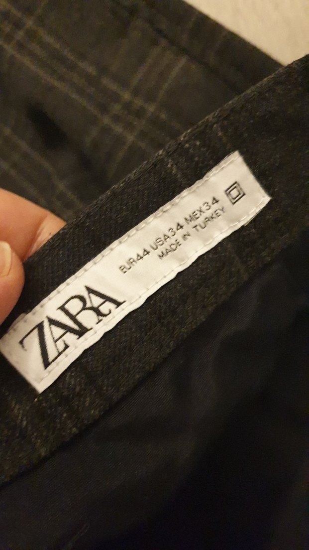 Zara erkek Düğmeli Gri Erkek Regular Fit Pantolon - Görsel 2