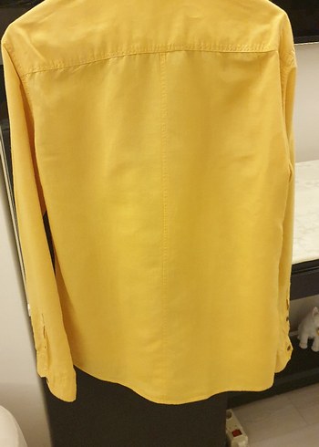 Sarı Düğmeli Erkek Gömlek - Görsel 5