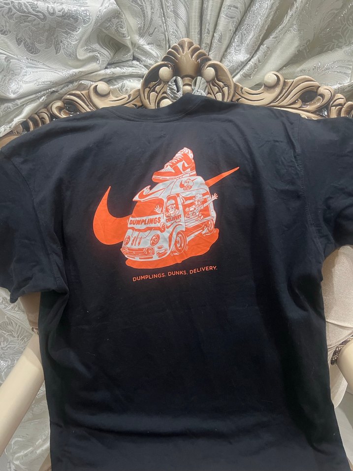 Nike Siyah Oversize Baskılı Tişört - Görsel 4
