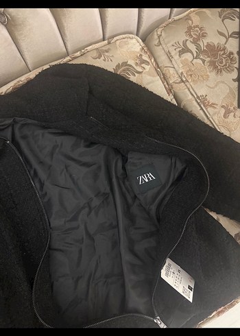 Zara Zara fermuarlı dokulu ceket