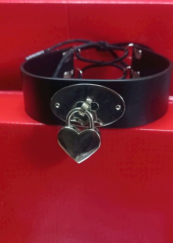 Beden siyah Renk Kilitli Siyah Gotik Kadın choker