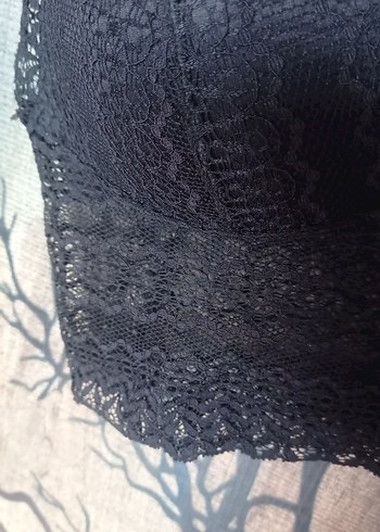 l Beden siyah Renk Siyah Dantel Gotik Bralet