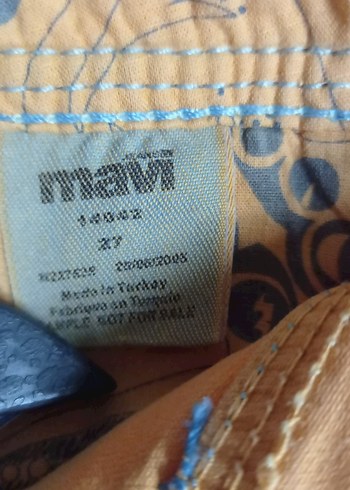 27 Beden turuncu Renk oranj Renkli Baskılı Kot Mini Şort mavi jeans