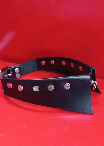  Beden siyah Renk Siyah Deri Gotik Tokalı Kadın Choker